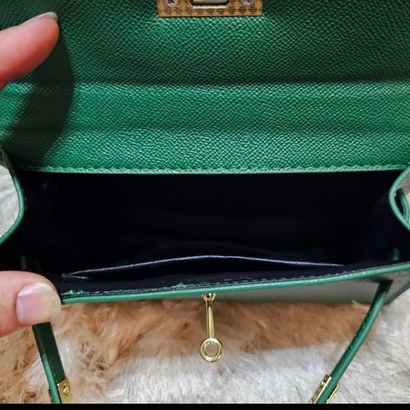 Luxury look top handle taupe beige mini K style  crossbody bag celebrity… - Picture 6 of 6